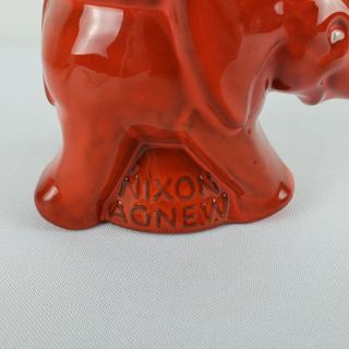 FRANKOMA Pottery Republican Political Mug 1969 GOP Elephant Orange Nixon Agnew 2