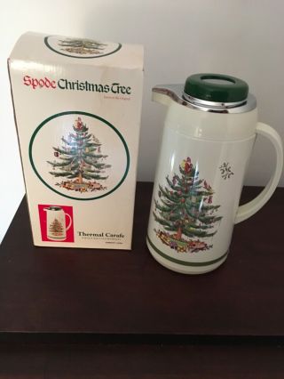 Spode Christmas Tree Thermal Carafe & Box Hot And Cold Beverages