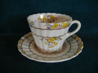 Copeland Spode Buttercup Tall Coffee Cup And Saucer Set (s)