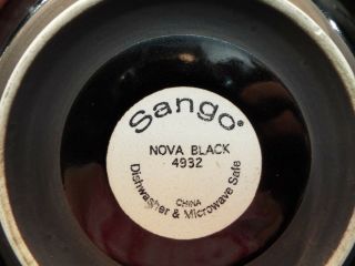 Set of (3) Sango Nova Black (4932) 6 3/4 