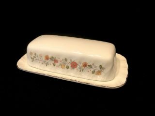 Vintage Sheffield “bouquet” Butter Dish And Cover Porcelain Fine China