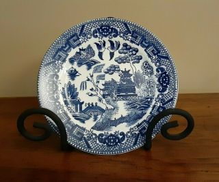 2 Pc Vintage Blue Willow Bread And Butter Plates Stamped Japan 6 "