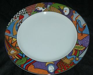 Vitromaster 12 " Chop Plate Round Serving Platter Metropolitan Pattern Euc