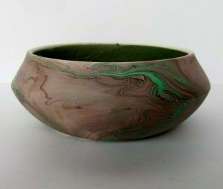 BRYCE CANYON - MISSION SWIRL ARTS & CRAFTS POTTERY LOW BOWL PLANTER - UTAH 2