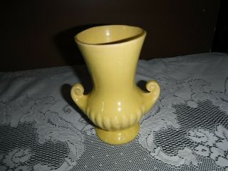 Vintage Mccoy Pottery Yellow 6 Inch Vase -