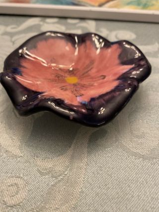 Vintage Stangl Flower Ceramic USA Dish Ash Tray Tea Bag Holder Made In NJ 3
