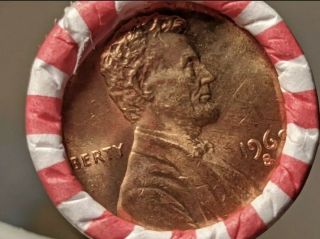 (1) OBW unc Roll 1969 - S Lincoln Memorial Cents With error Double Die On The End 3