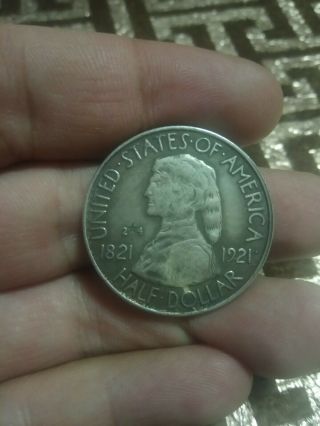 Usa 1921 1/2 Half Dollar Missouri Commemorative 2 4 12.  1gr.  Pls
