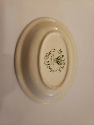Mason ' s Crabtree and Evelyn Soap Dish green and White oval shape. 3