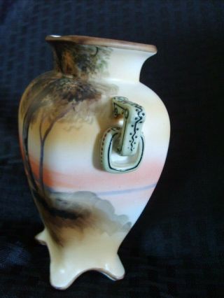 Nippon Hand Painted Lake Scene Vase 3