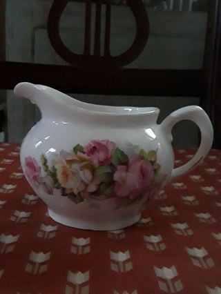 Vintage Z.  S.  & Co.  Bavaria Porcelain Creamer Pitcher Floral Pattern