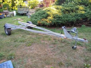 19 - Foot Escort Boat Trailer,  Single Axle 16 - Ft Rear To Bow - Rest For 16 - 22 