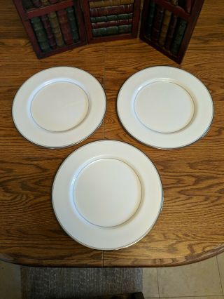 3 Mikasa Briarcliffe Bone China Dinner Plates 10 1/2 "
