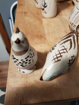 Vintage Red Wing Pottery Bob White Quail Salt & Pepper Shaker Usa Hand Painted