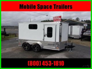 2020 Covered Wagon Trailers 7x12 White Motorcycle Pkg W/ Windows