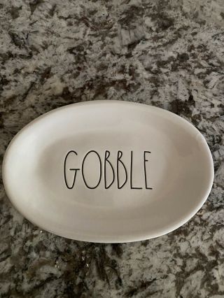 Rae Dunn By Magenta Gobble Ll Oval Plate Autumn Thanksgiving