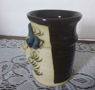Bradford Ugly Funny Face Mom Hand Carved Crafted Pottery Coffee Tea Mug 2