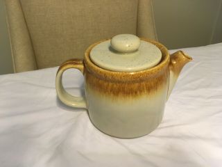 Mccoy Graystone Tan Drip On Ivory Vintage Coffee / Tea Pot