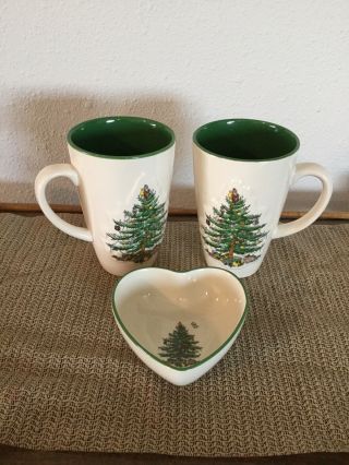 Spode Christmas Tree Coffee Mugs S3324 - A7.  1938