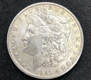 1891 O Morgan Silver Dollar Tone
