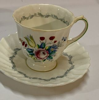 Royal Doulton The Chelsea Rose Demitasse Cup And Saucer Set