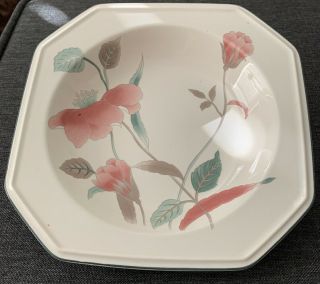 4 - Mikasa Continental " Silk Flowers " F3003 Salad/ Soup Bowls 8 1/2”inches