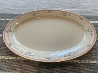 W/o Box Lenox Rose Manor Oval Serving Plate Or Platter 16 " X12 "