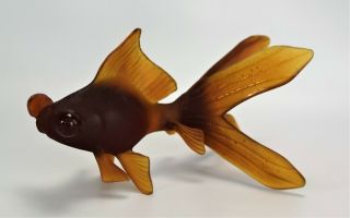 Daum Goldfish Pate De Verre Limited Edition Sculpture
