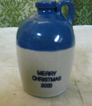 802g - 1 2003 Uhl Pottery Merry Christmas Jug