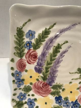 Gorgeous Hand Painted & Hand Crafted Tabletops Gallery “Jardine” Serving Platter 3