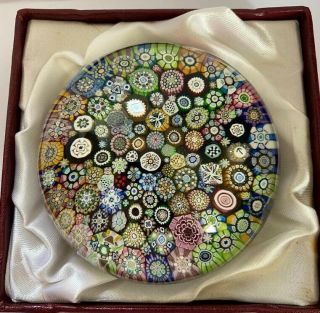Limited Edition Perthshire 1989 G Closepack Millefiori Paperweight [503]