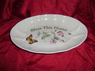 Lenox Butterfly Meadow Oblong Bowl 7 1/2 By 11 Inches