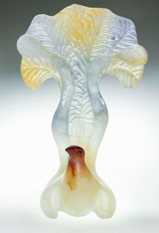 Daum France Crystal Pate De Verre Editor Ltd Ed L’oiseau Lyre 14” Dove Sculpture