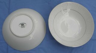 Crown Victoria Lovelace Cereal Bowls 6 1/4 Inches - Set Of 2 - Made In Japan