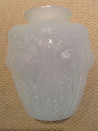 René Lalique " Domremy " Glass Vase Thistle Motif Circa 1926
