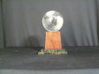 Large Steuben Art Glass Crystal PLANET EARTH Sculpture - World Globe 2