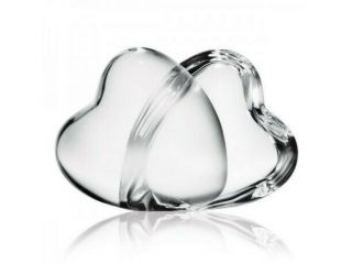 Steuben Glass In Love | Crystal Heart Art | Love Hearts Valentine Gift W/ Box