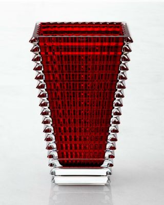 Baccarat Eye Vase Large Rectangular Red Bnib 2802302