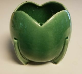 Mccoy Green Tulip Ball Vase Or Planter