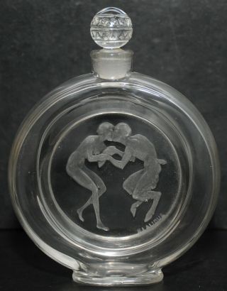 Rene Lalique Le Baiser Du Paune Perfume Bottle For Molinard