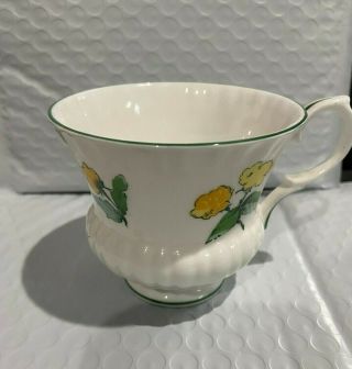 Crown Staffordshire England Fine Bone China Footed Tea Cup And Saucer - Cornwall