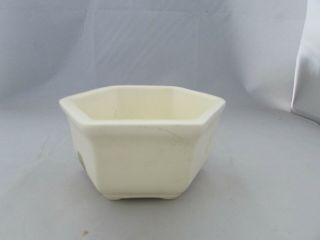 Vintage Ceramic Haeger Pottery Usa Console Dish Bowl White 4002 With Tag