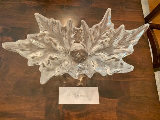 Lalique Champs Elysees Large Centerpiece French Crystal Bowl Signed