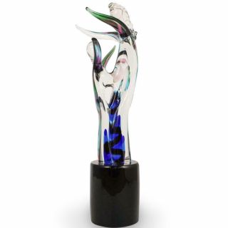 Dino Rosin Murano Italian Glass Mother And Child Sculpture 25 " High