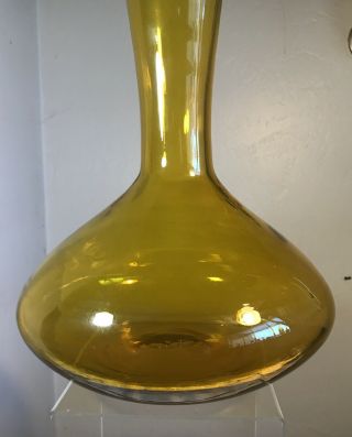 VINTAGE BLENKO GLASS ARCHITECTURAL SCALE DECANTER 5815 - L JONQUIL GOLD YELLOW 3