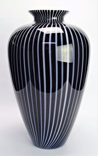 Murano Glass Vase Designed By Lino Tagliapietra For Effetre International 17 "