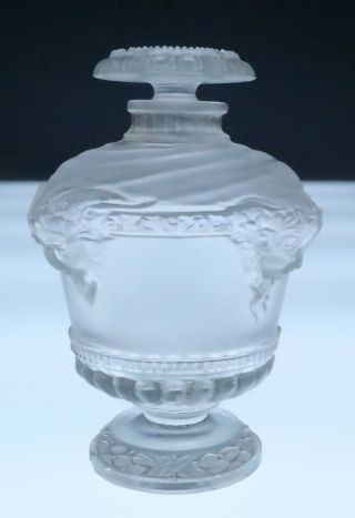 Early Lalique Guerlain Bouquet De Faunes Perfume Bottle Vintage French Glass