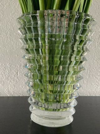Baccarat Large Round Eye Clear Vase Made In France R$ 1250