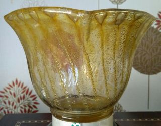 uncommon shape Monart Ysart Glass Vase.  Shape VC & size code V1. 2