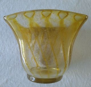uncommon shape Monart Ysart Glass Vase.  Shape VC & size code V1. 3